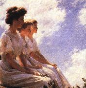 Charles Courtney Curran On the Heights oil